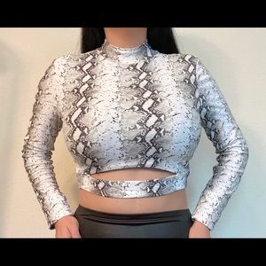 Snakeskin Print Top